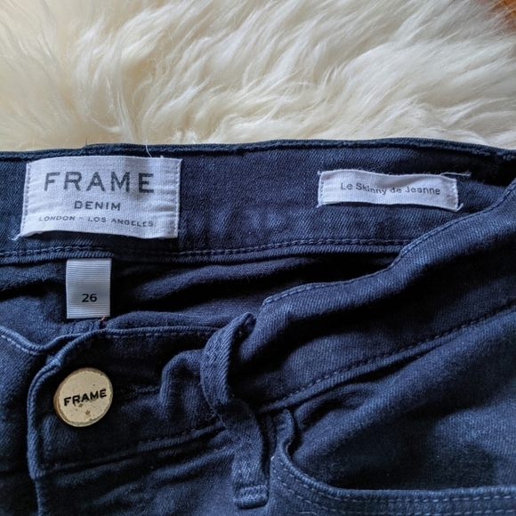 FRAME denim jeans le skinny de jeanne dark blue 26 - Picture 7 of 10